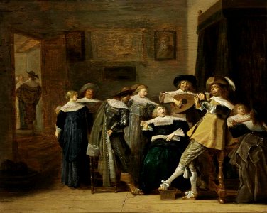 Dirck Hals - An Elegant Company Playing Music - WGA11036