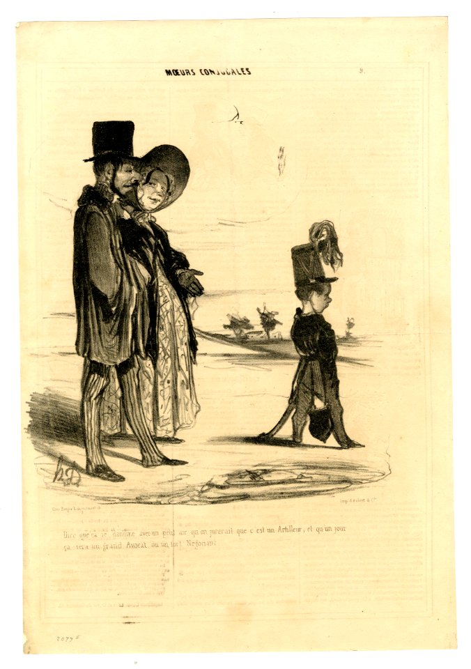 Dire que ça se dandine avec un petit air.... (Look at him, waddling along with such a style....) (BM 1910,0324.98)