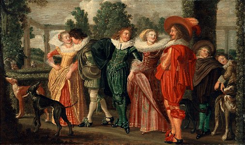 Dirck Hals, , Kunsthistorisches Museum Wien, Gemäldegalerie - Spaziergang im Garten - GG 6083 - Kunsthistorisches Museum
