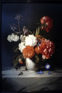 Dirck de Bray - Flowers in a White Stone Vase, 1671 dutch-flowers-x9056-pr. Free illustration for personal and commercial use.