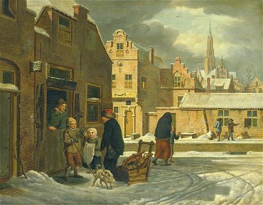 Dirk Jan van der Laan - Stadsgezicht in de winter