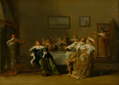 Dirck Hals Elegant Company In An Interior