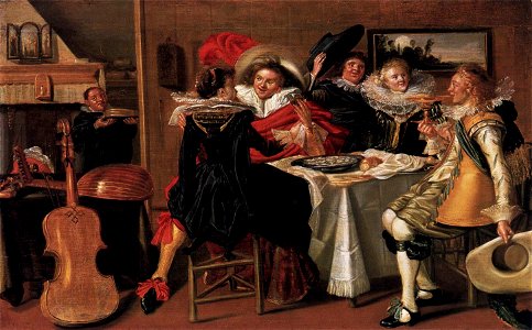 Dirck Hals - Merry Company at Table - WGA11040