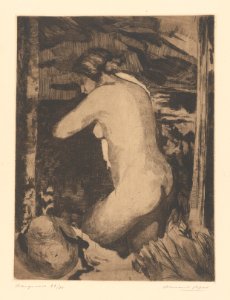 Dix planches (04) - Baigneuse, print by Armand Apol (1879-1950), Belgium, 1925, Prints Department of the Royal Library of Belgium, III 72615 D - Pl. 04