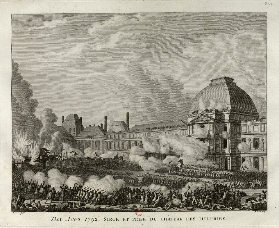 Dix août 1792. Siège et prise du château des Tuileries