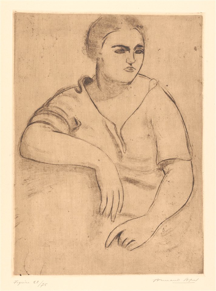 Dix planches (03) - Figure, print by Armand Apol (1879-1950), Belgium, 1925, Prints Department of the Royal Library of Belgium, III 72615 D - Pl. 03