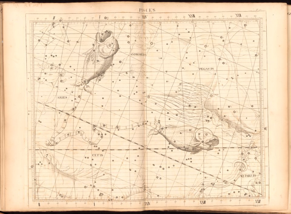 1753 illustration - Pisces by John Flamsteed