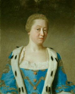 Augusta, Princess of Wales 1754 by Liotard. Free illustration for personal and commercial use.