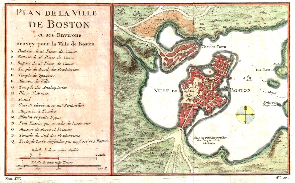 1756 Bellin Map of Boston, Massachusetts - Geographicus - Boston2-bellin-1756