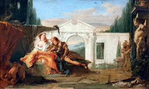 1760 Tiepolo Rinaldo und Armida im Zaubergarten Gemäldegalerie Kat.Nr. 459D anagoria