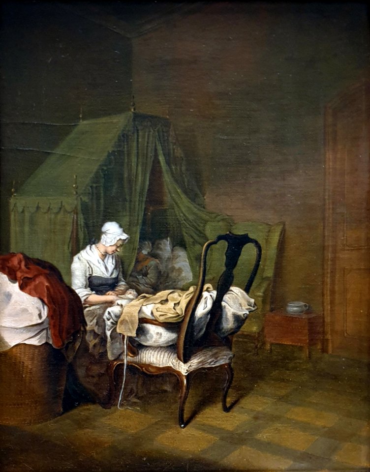1759 Chodowiecki Die Wochenstube Gemäldegalerie Kat.Nr. 2008 anagoria