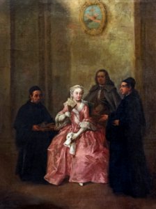 Ca' Rezzonico - La visita al convento - Pietro Longhi