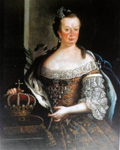 Portrait of Queen Mariana Vitória, Palácio Nacional de Queluz. Free illustration for personal and commercial use.