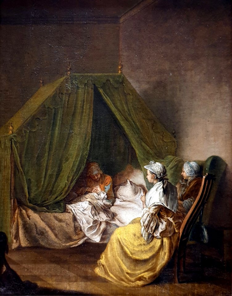 1759 Chodowiecki Die Wochenstube Gemäldegalerie Kat.Nr. 2006 anagoria