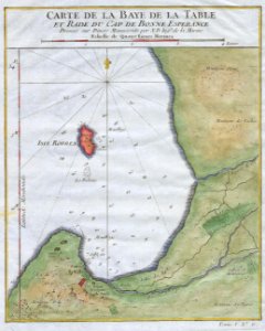 1763 Bellin Map of Cape Town (Cape of Good Hope) South Africa - Geographicus - GoodHope2-bellin-1763