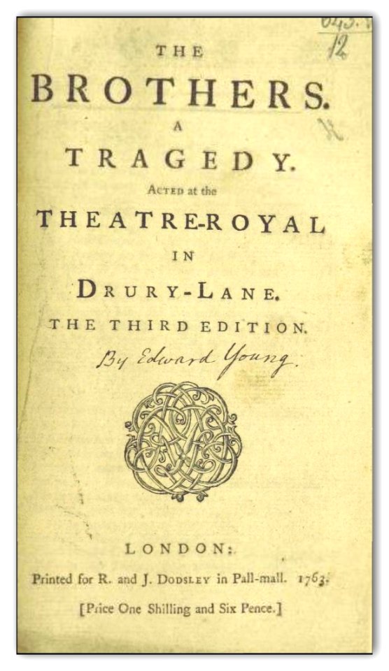 YOUNG(1763) The Brothers