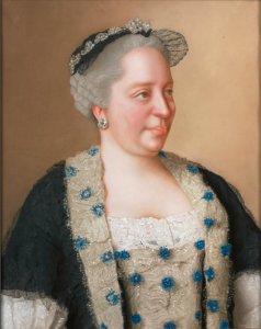 Jean-Étienne Liotard - Maria Theresia van Oostenrijk. Free illustration for personal and commercial use.