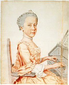 Maria Josepha of Austria 1762 by Liotard. Free illustration for personal and commercial use.