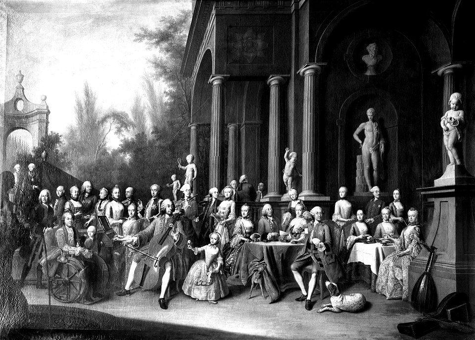 Horemans - The electoral Bavarian and Saxon family making music and playing cards