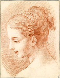 Carle Vanloo Kopf einer jungen Frau