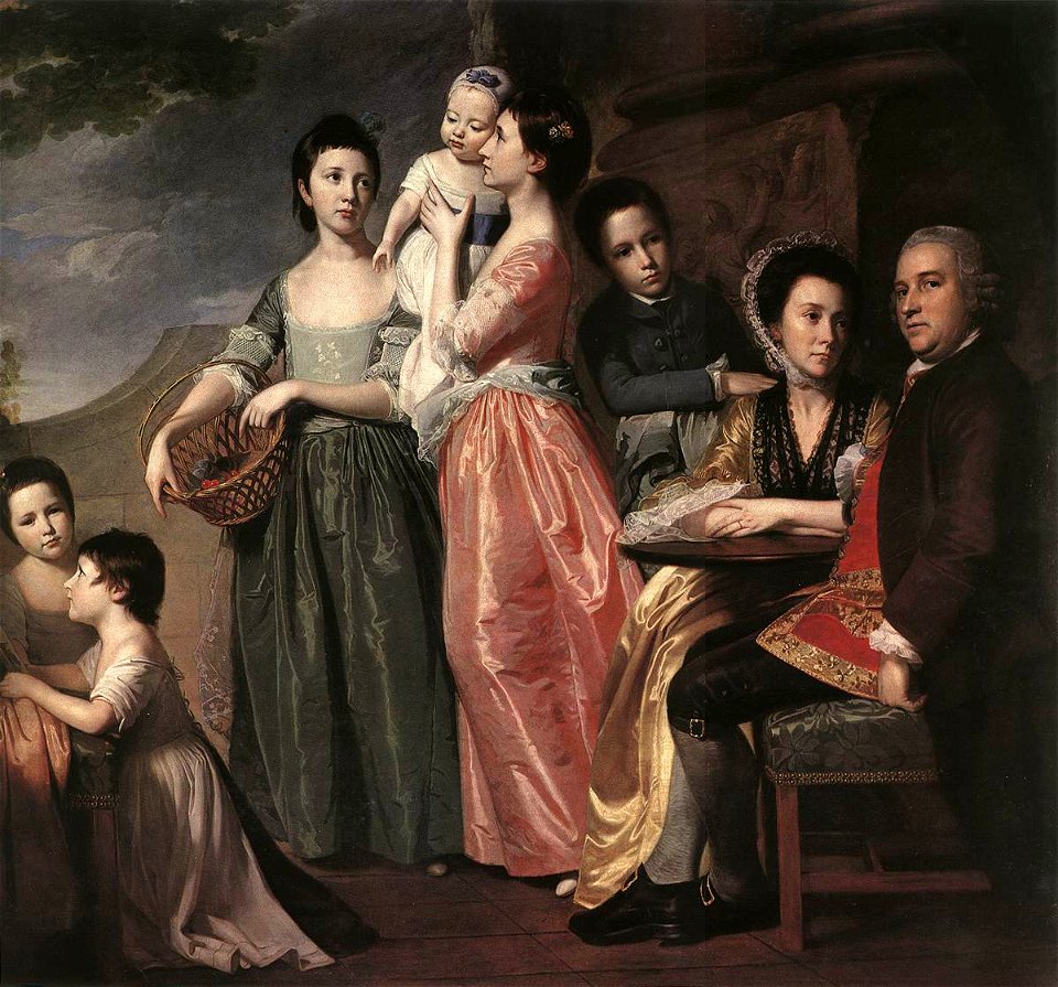 George Romney - The Leigh Family - WGA20032