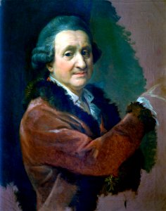 Pompeo-batoni-painting-self-portrait. Free illustration for personal and commercial use.