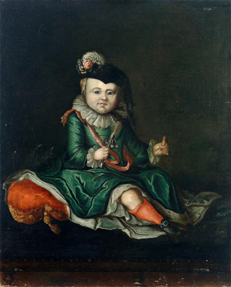 A F Ringen Adeliger Knabe mit Rassel 1768