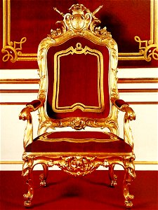 Warsaw Throne chair of Stanislaus Augustus. Free illustration for personal and commercial use.