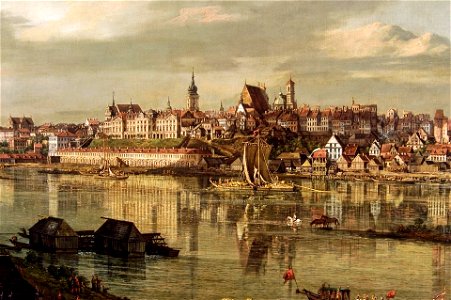 Bellotto View of Warsaw from Praga (detail) 01