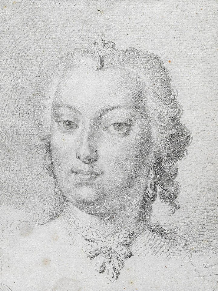 Martin van Meytens Maria Theresia 1741 Zeichnung