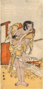Acteur Otani Hiroemon III met kind-Rijksmuseum RP-P-1956-657
