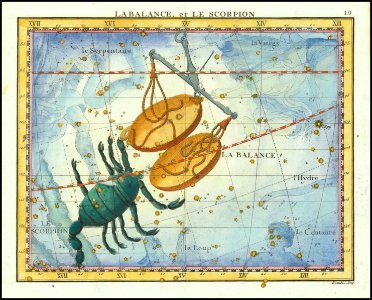 1776 - John Flamsteed - La Balance, et Le Scorpion (Libra & Scorpio). Free illustration for personal and commercial use.