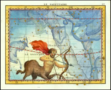 1776 - John Flamsteed - La Sagittaire (Sagittarius). Free illustration for personal and commercial use.