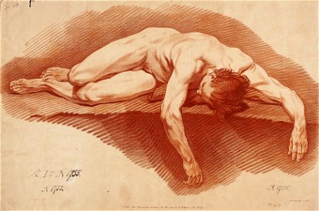 Demarteau Study of a nude man lying