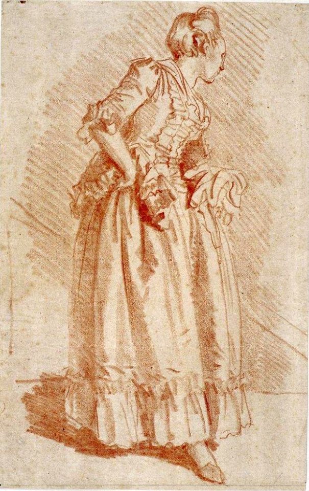 Fragonard Study of a female figure