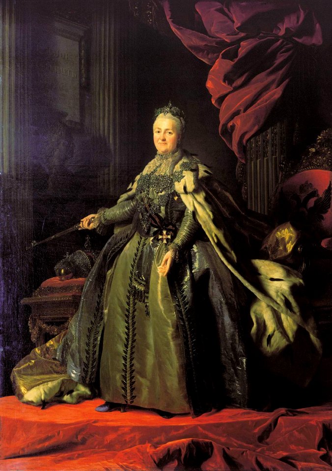 Catherine II by A.Roslin (1776, Nationalmuseum Stockholm)