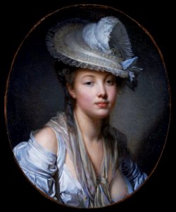 Jean-Baptiste Greuze The White Hat 2120759508FXD. Free illustration for personal and commercial use.