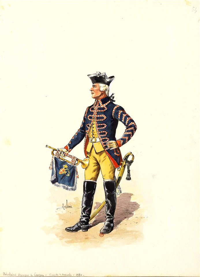 1780 - Volontaires étrangers de Lauzun - Trompette des Hussards (54)