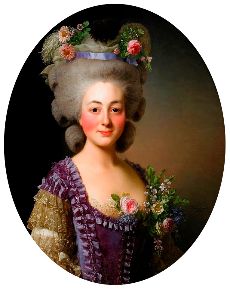 Alexander Roslin - Porträtt av grevinnan de Baviére-Grosberg