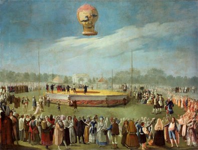 Antonio Carnicero Y Mancio - Ascent of the Balloon in the Presence of Charles IV and his Court - WGA04272