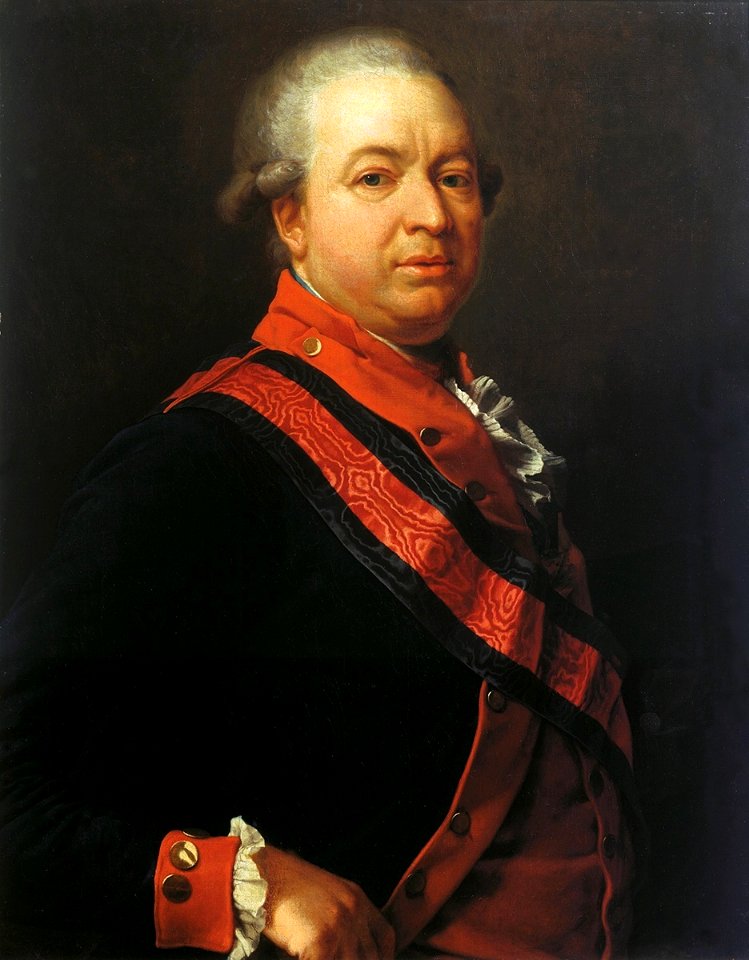 Portrait of Yakov Alexandrovich Bruce by Dmitry Levitsky, 1780s-90s, Pavlovsk