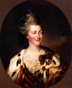 Catherine II by Richard Brompton (1782, Hermitage). Free illustration for personal and commercial use.