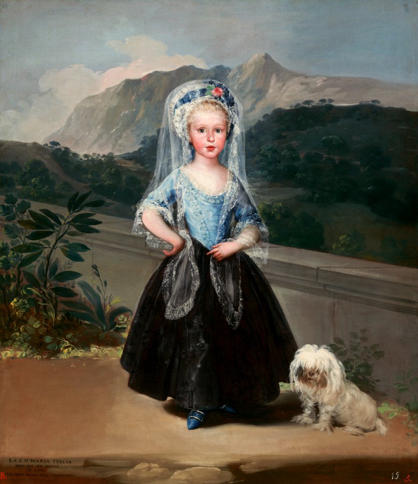 Goya - María Teresa de Borbón y Vallabriga, later Condesa de Chinchón. Free illustration for personal and commercial use.