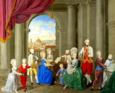 Family of Leopoldo of Tuscany by Berczy. Free illustration for personal and commercial use.