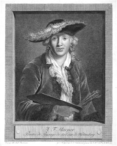 Adolf Friedrich Harper (1725 - 1806), German Landscape Painter at the Court of Würtemburg, by Christian Jakob Schlotterbeck (1757 - 1811)