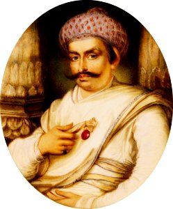 Portrait of Hyder Beg Khan, the Minister to the Nawab of A Wadh, Asaf-Au-Daula crop