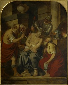 Pieter Jozef Verhaghen - Jesus Christ being crowned with thorns. Free illustration for personal and commercial use.