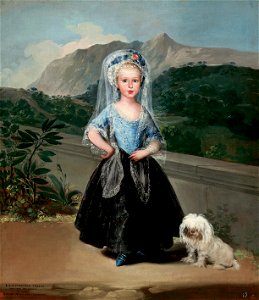 M.teresa de Borbón Vallabriga niña. Goya. Free illustration for personal and commercial use.