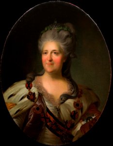 Catherine II by Rokotov (1786, GIM). Free illustration for personal and commercial use.