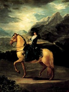 Francisco de Goya y Lucientes - Portrait of María Teresa de Vallabriga on Horseback - WGA9990. Free illustration for personal and commercial use.